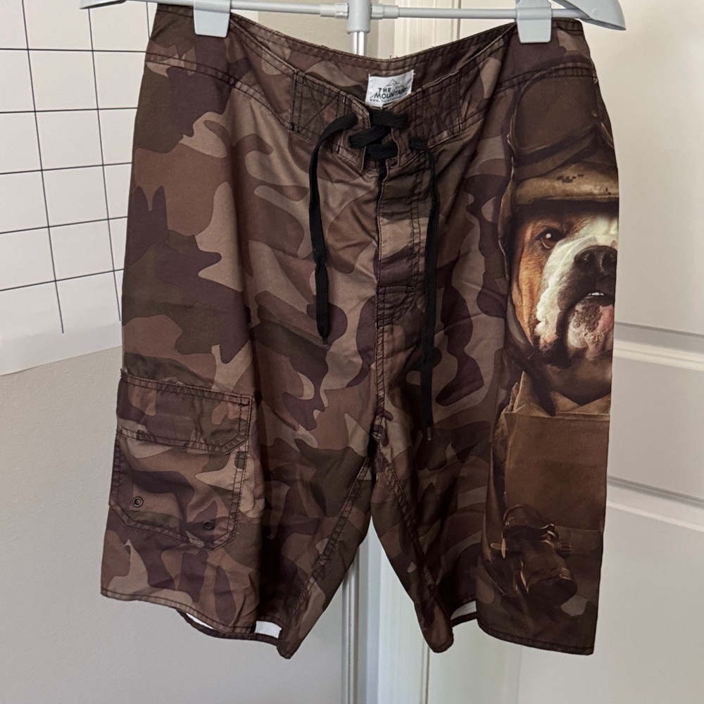 The Mountain Brown Camouflage Bulldog Swim Shorts
